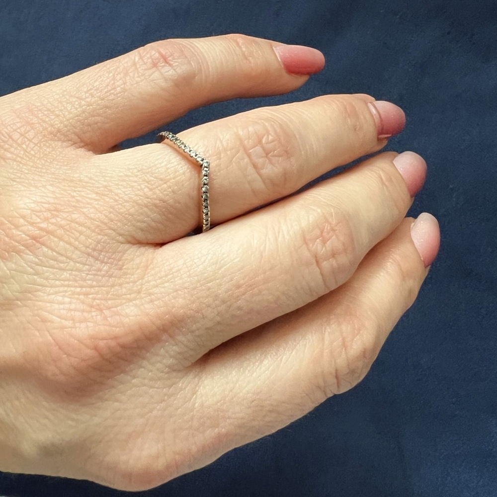 Pandora Sparkling Wishbone Ring